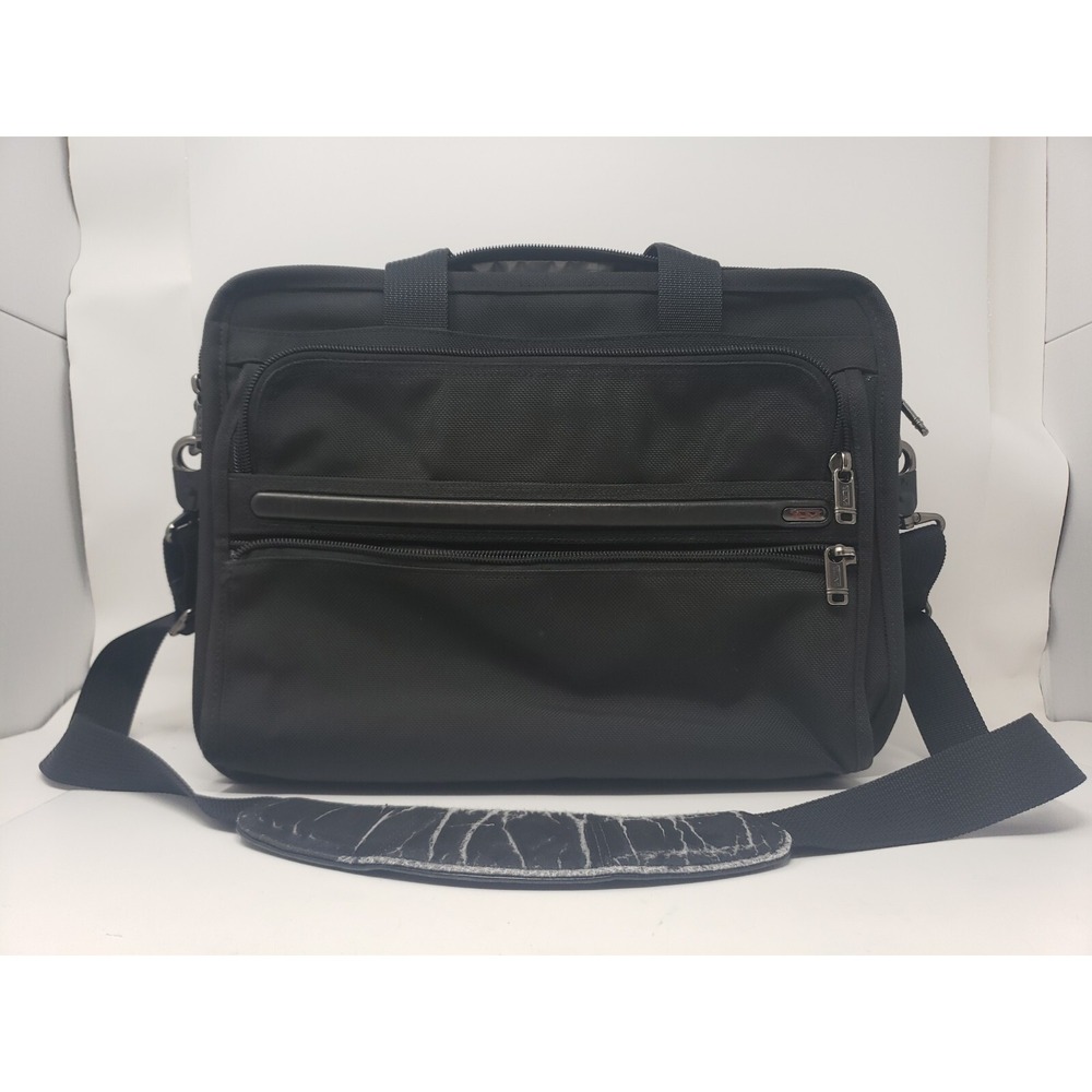 TUMI 26130D4 Essential Brief FXT Ballistic Nylon Laptop Briefcase Black Padded